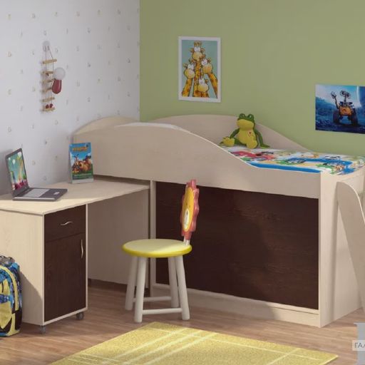 Кровать-чердак «Дюймовочка 3»